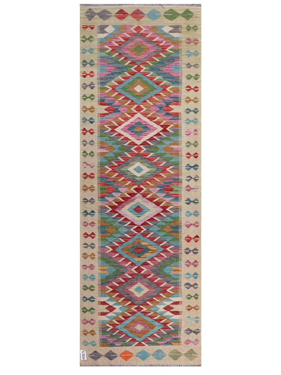 Maimana Afghanistan Kilim Rug - 239 x82 cm - Handmade