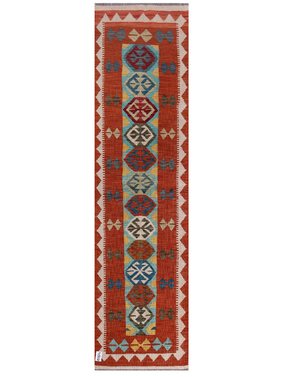 Maimana Afghanistan Kilim Rug - 245 x 64 cm - Handmade