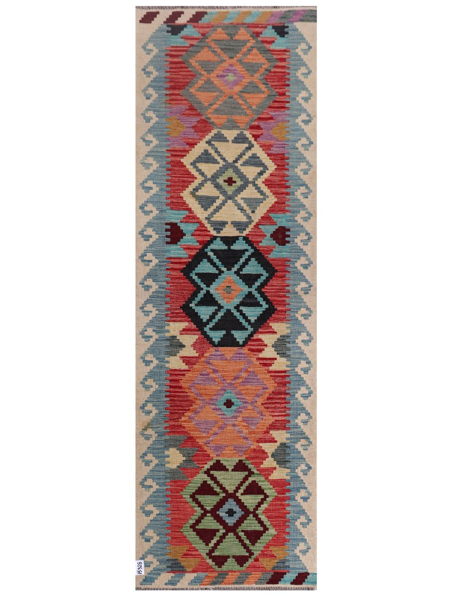 Maimana Afghanistan Kilim Rug - 249 x 79 cm - Handmade