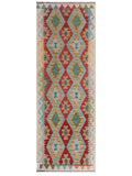 Maimana Afghanistan Kilim Rug - 242 x86 cm - Handmade