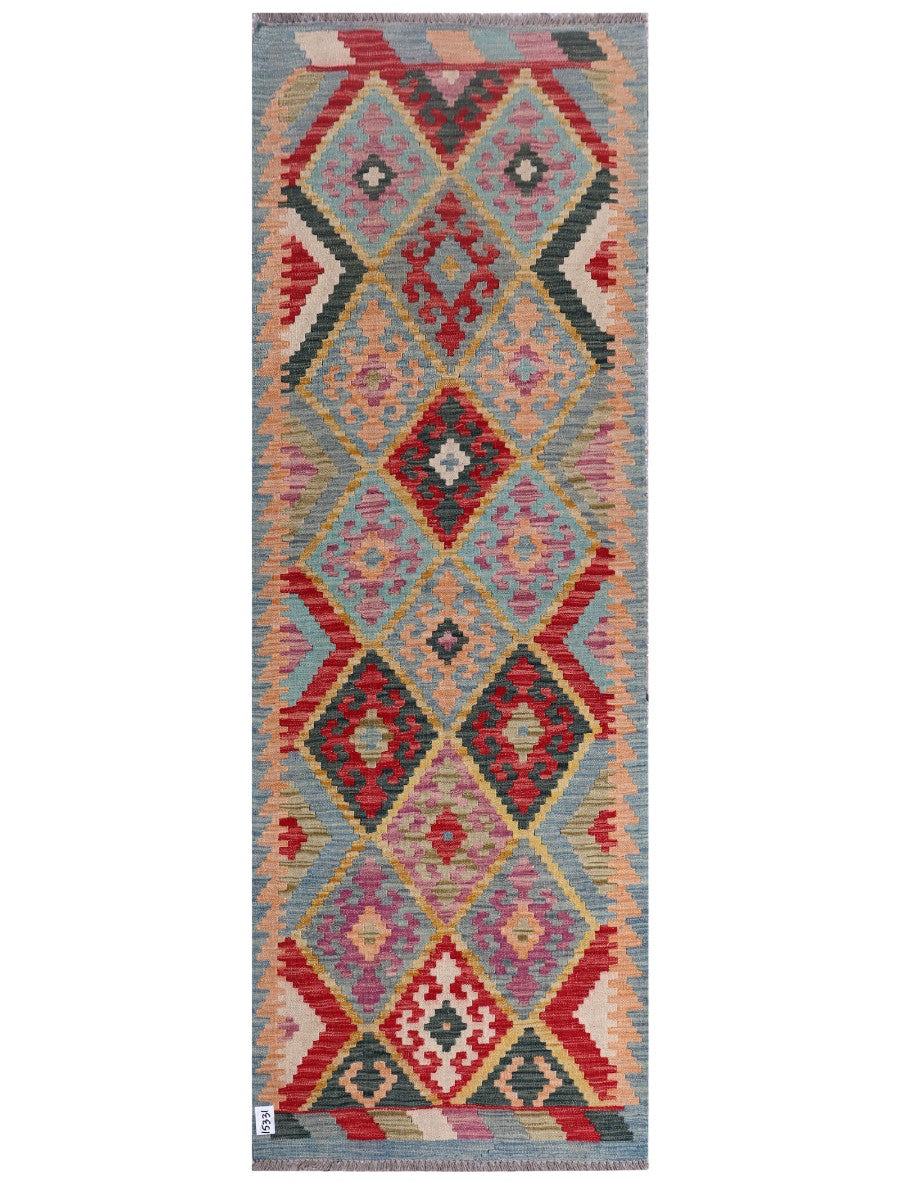 Maimana Afghanistan Kilim Rug - 246 x86 cm - Handmade