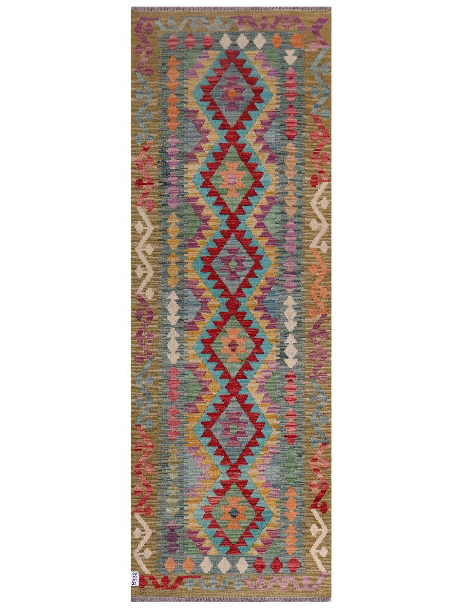 Maimana Afghanistan Kilim Rug - 250 x86 cm - Handmade