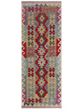 Maimana Afghanistan Kilim Rug - 239 x92 cm - Handmade