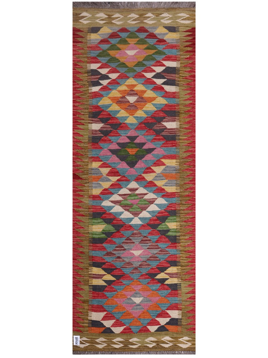 Maimana Afghanistan Kilim Rug - 243 x85 cm - Handmade