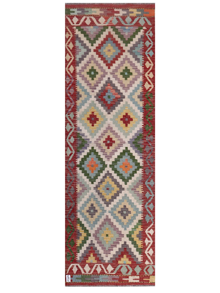 Maimana Afghanistan Kilim Rug - 260 x84 cm - Handmade