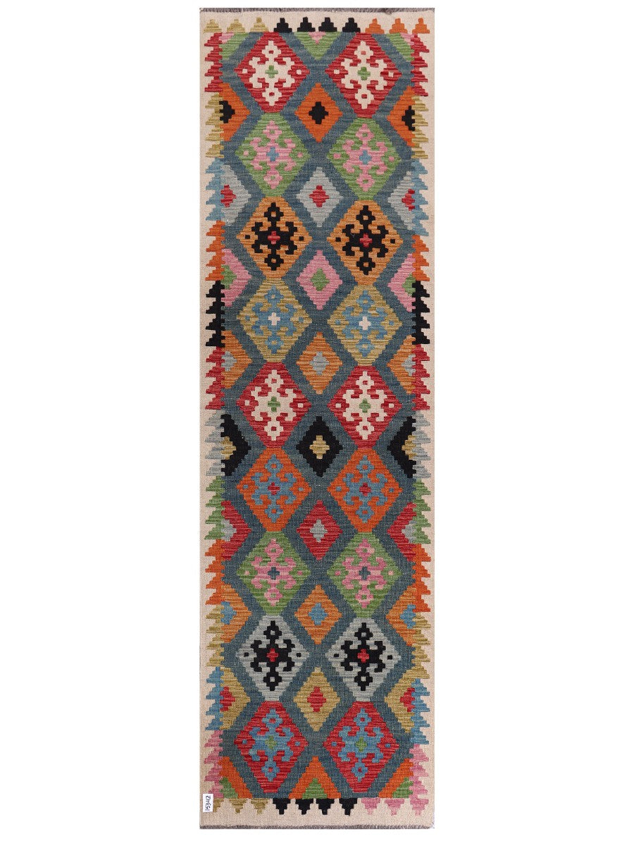 Maimana Afghanistan Kilim Runner - 288 x 84 cm - Handmade
