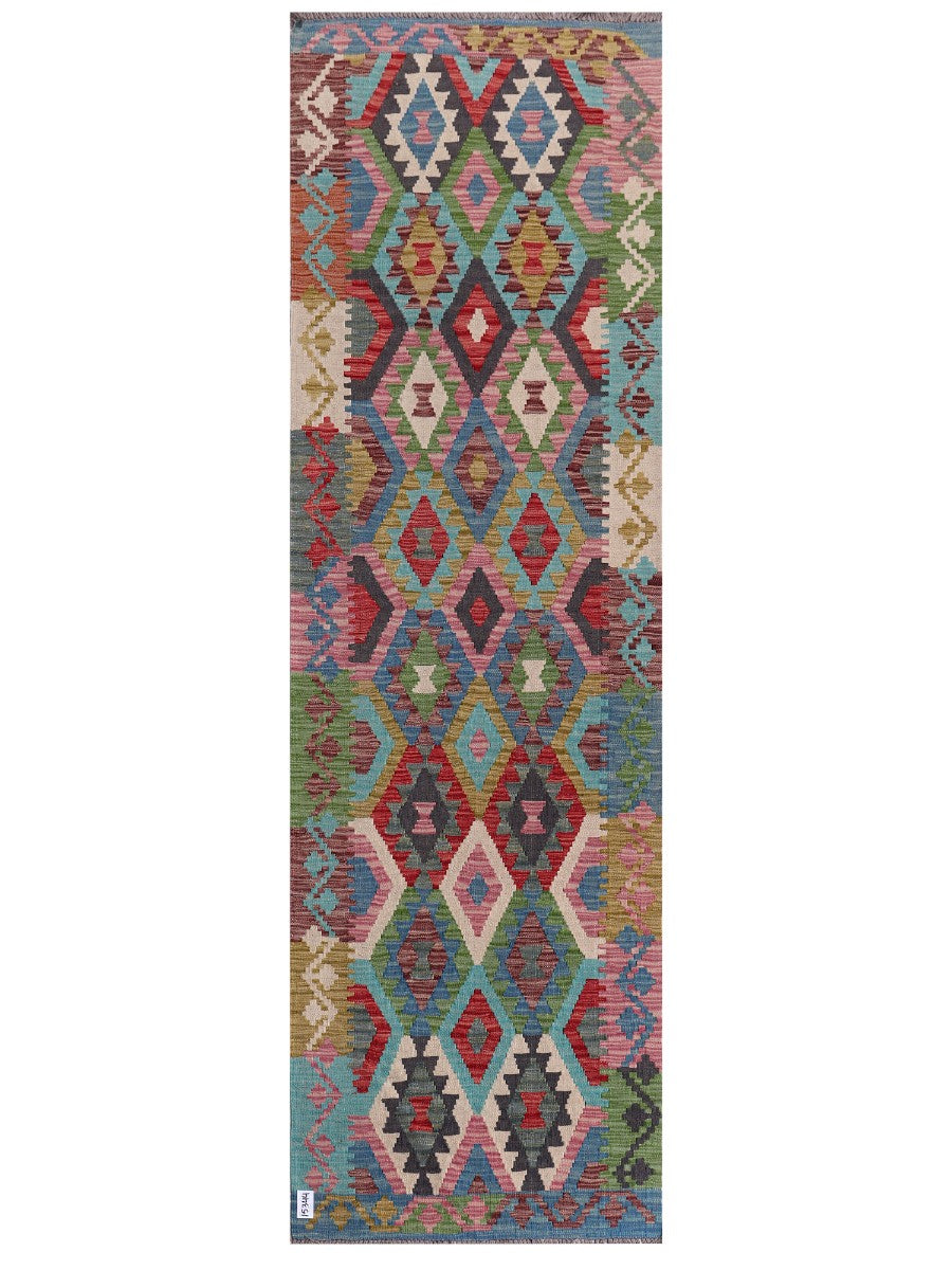 Maimana Afghanistan Kilim Runner - 286 x 88 cm - Handmade