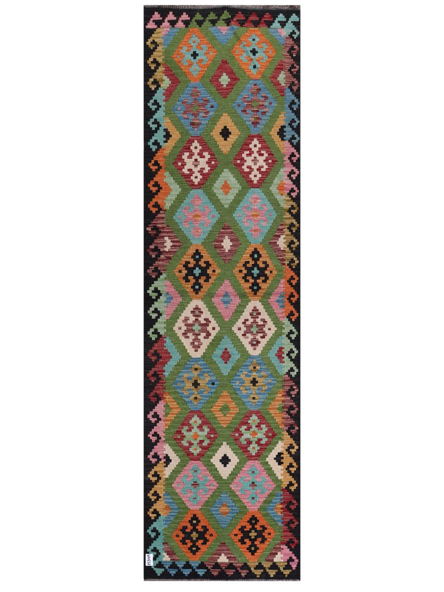 Maimana Afghanistan Kilim Runner - 303 x 84 cm - Handmade