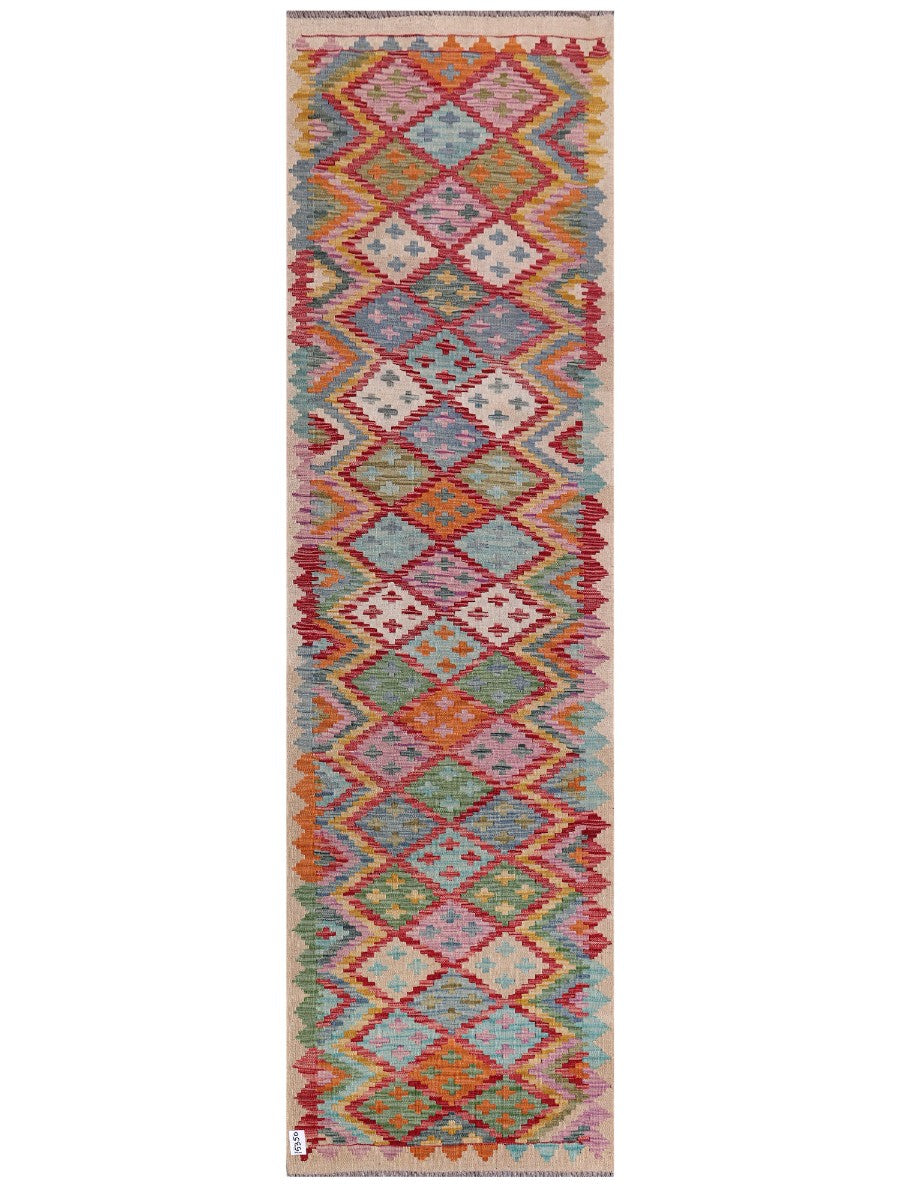 Maimana Afghanistan Kilim Runner - 297 x 85 cm - Handmade