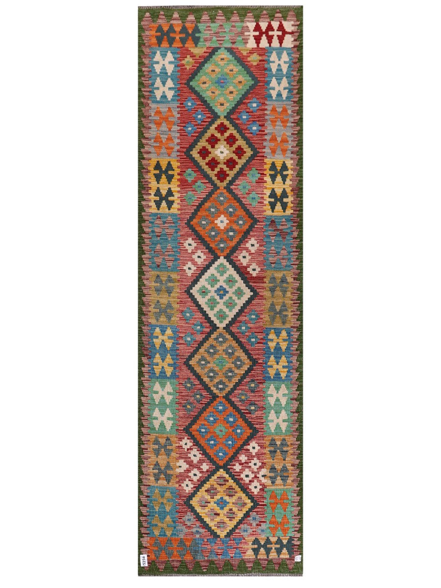 Maimana Afghanistan Kilim Runner - 292 x 86 cm - Handmade