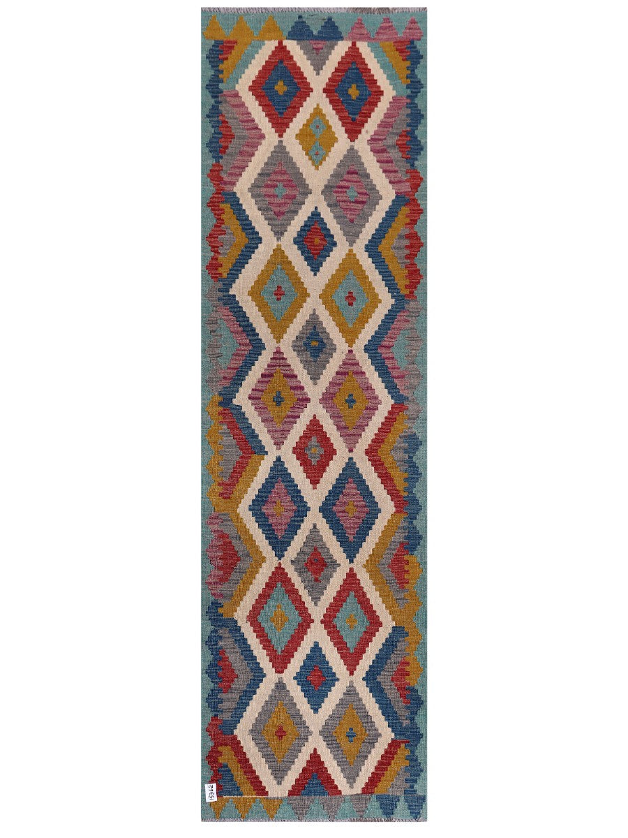 Maimana Afghanistan Kilim Runner - 297 x 84 cm - Handmade