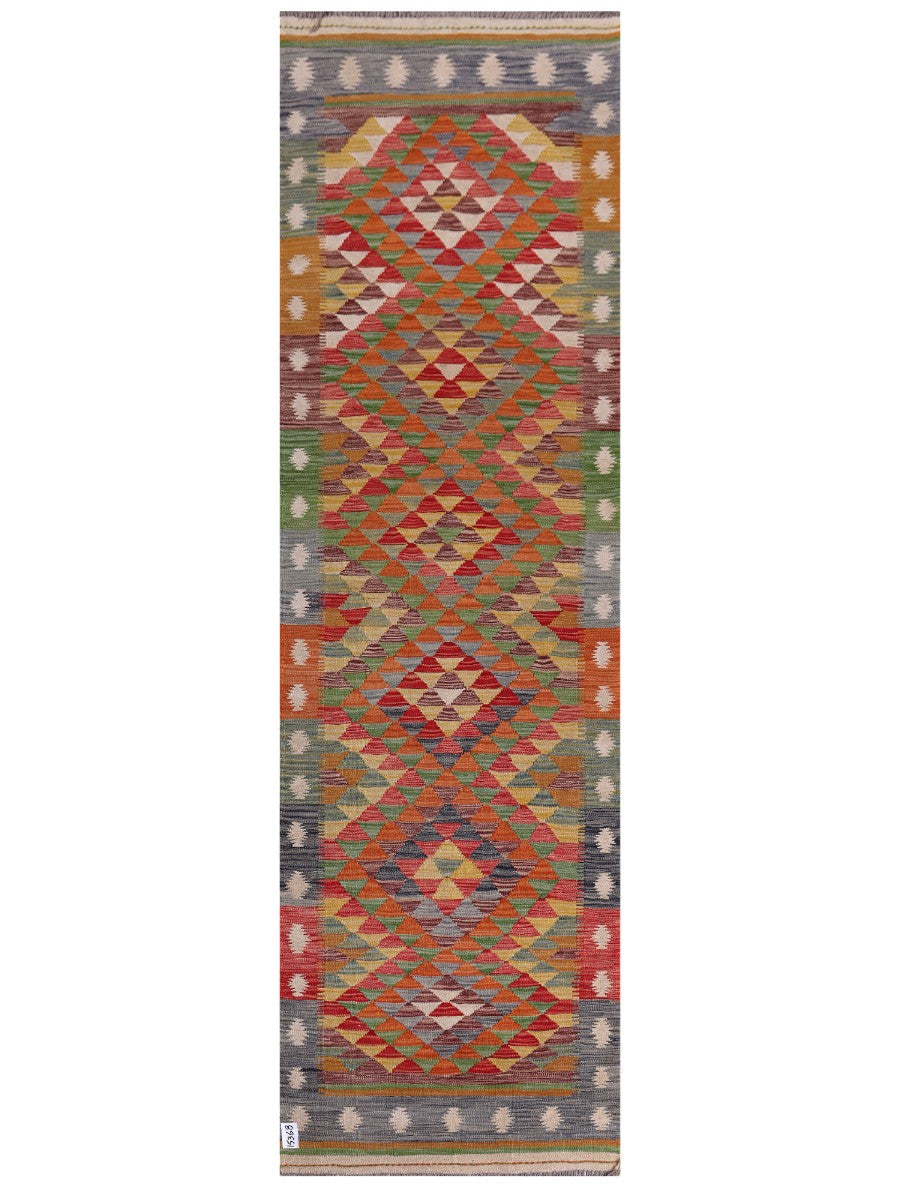 Maimana Afghanistan Kilim Runner - 292 x 87 cm - Handmade