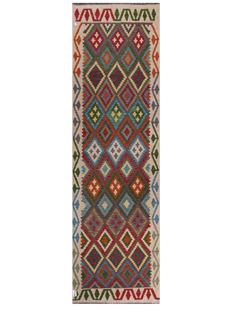 Maimana Afghanistan Kilim Runner - 297 x 88 cm - Handmade