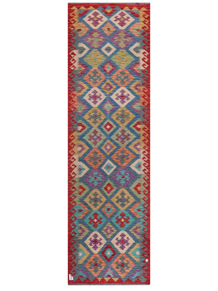 Maimana Afghanistan Kilim Runner - 296 x 88 cm - Handmade