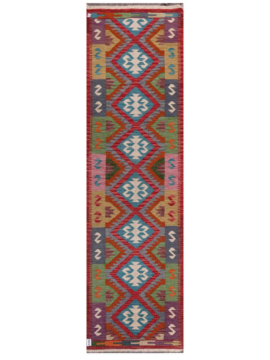 Maimana Afghanistan Kilim Runner - 301 x 85 cm - Handmade