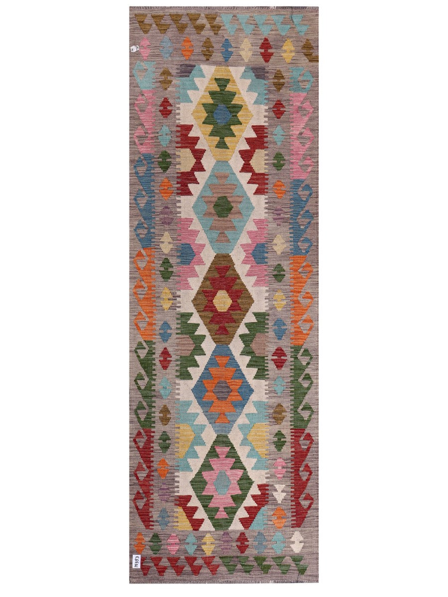 Maimana Afghanistan Kilim Runner - 260 x 87 cm - Handmade