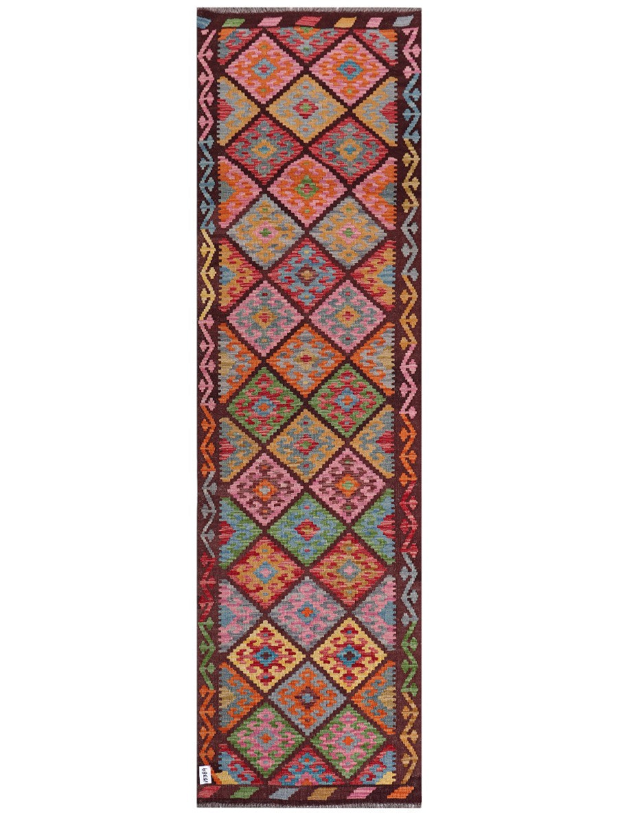 Maimana Afghanistan Kilim Runner - 297 x 85 cm - Handmade