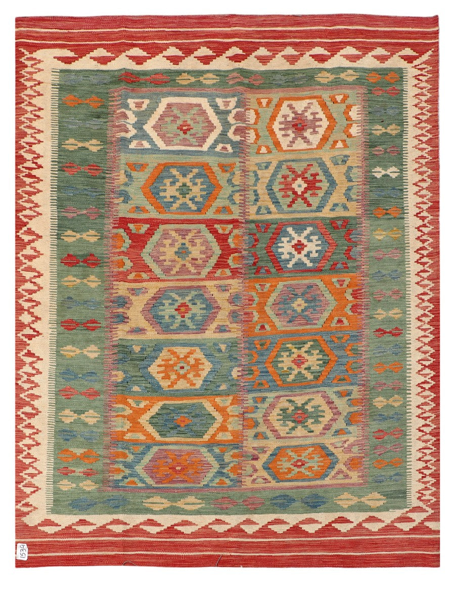 Maimana Afghanistan Kilim Rug - 205 x154 cm - Handmade