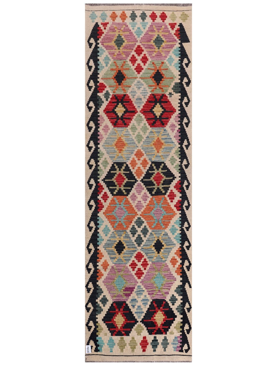 Maimana Afghanistan Kilim Runner - 293 x 89 cm - Handmade
