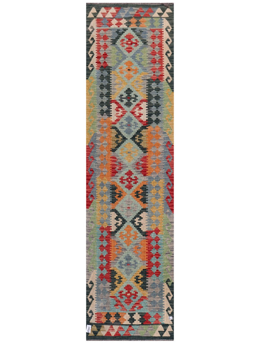 Maimana Afghanistan Kilim Runner - 294 x 78 cm - Handmade