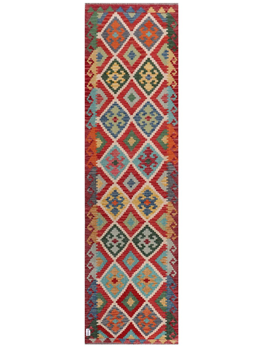 Maimana Afghanistan Kilim Runner - 301 x 84 cm - Handmade