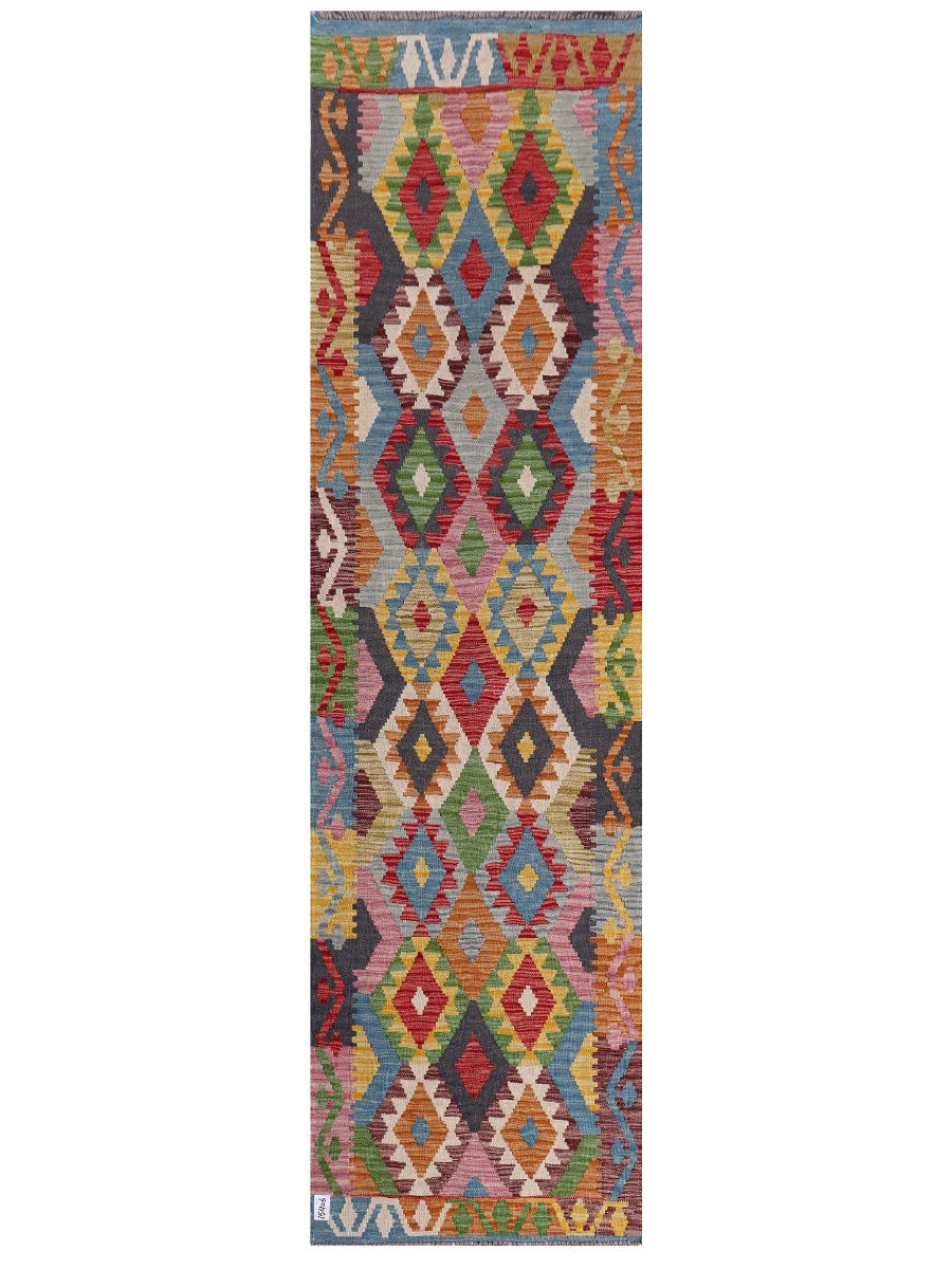 Maimana Afghanistan Kilim Runner - 293 x 80 cm - Handmade
