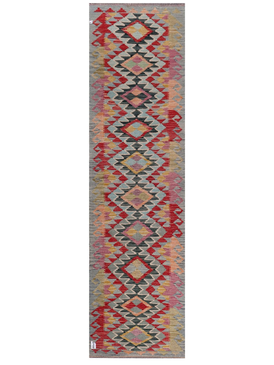 Maimana Afghanistan Kilim Runner - 299 x 82 cm - Handmade