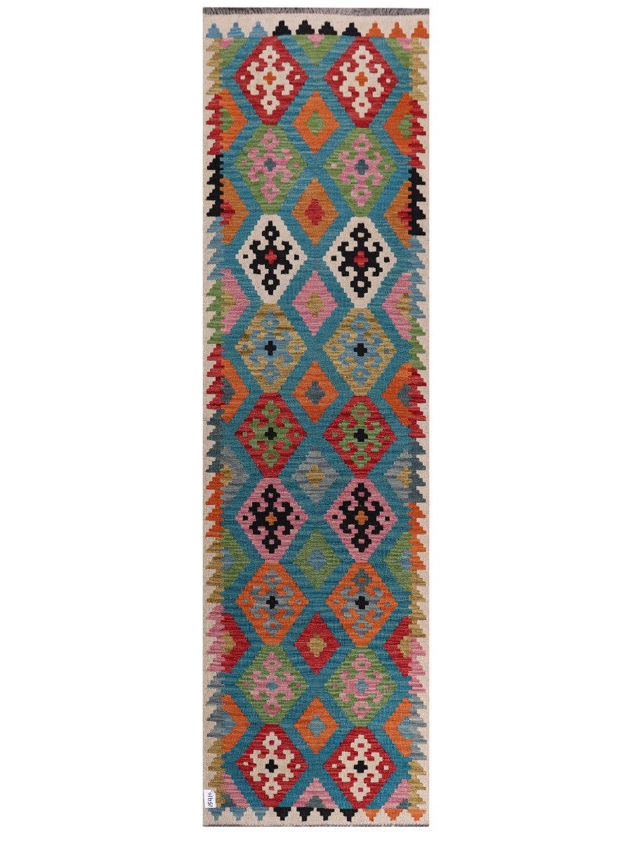 Maimana Afghanistan Kilim Runner - 298 x 84 cm - Handmade
