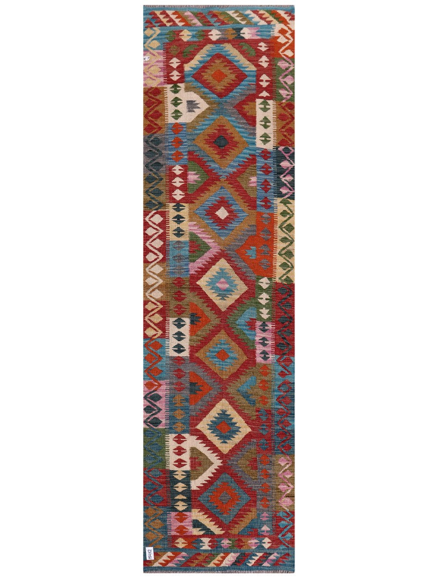 Maimana Afghanistan Kilim Runner - 297 x 81 cm - Handmade