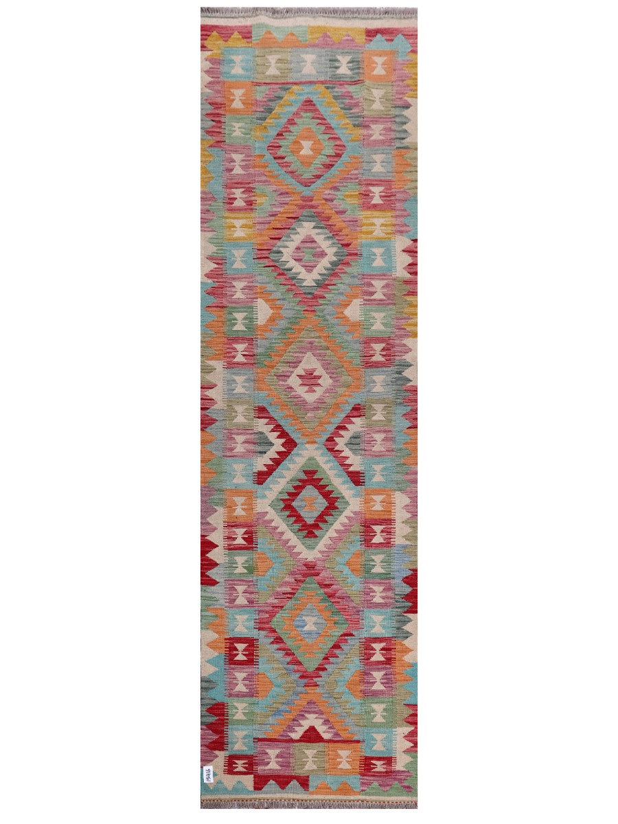 Maimana Afghanistan Kilim Runner - 305 x 84 cm - Handmade