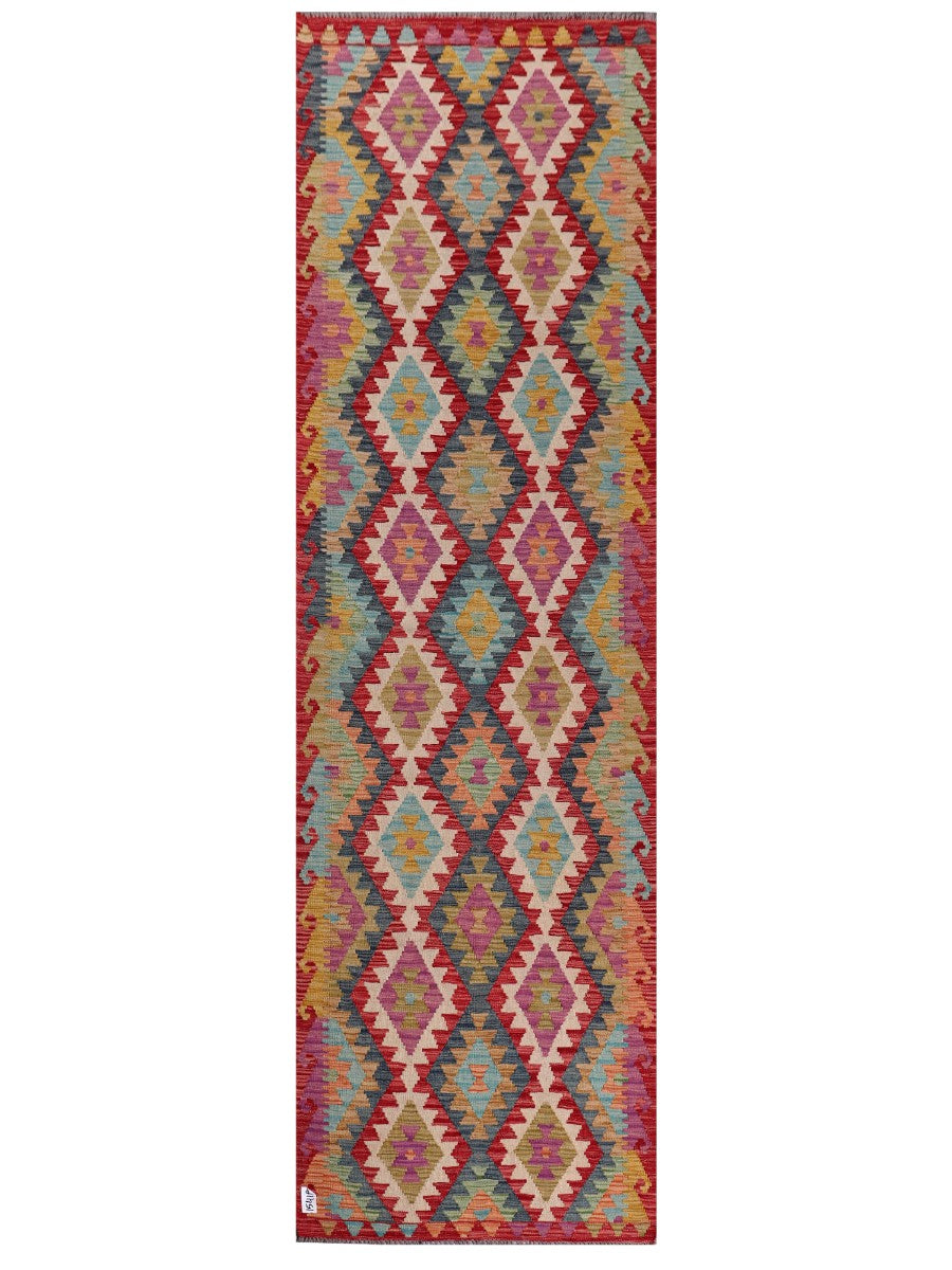 Maimana Afghanistan Kilim Runner - 299 x 89 cm - Handmade