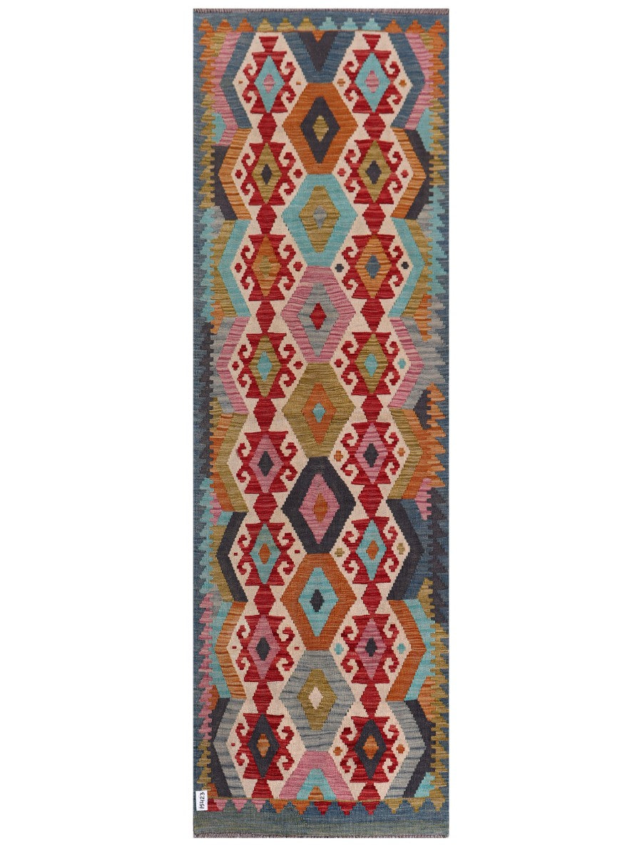 Maimana Afghanistan Kilim Runner - 280 x 88 cm - Handmade