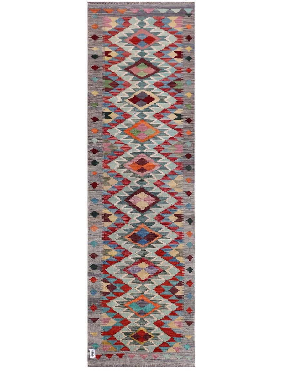 Maimana Afghanistan Kilim Runner - 295 x 88 cm - Handmade
