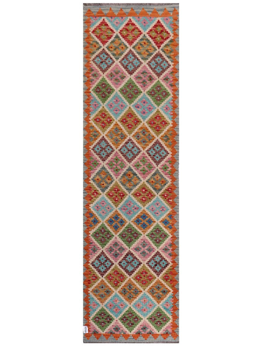 Maimana Afghanistan Kilim Runner - 295 x 85 cm - Handmade