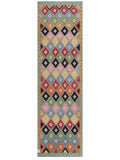 Maimana Afghanistan Kilim Runner - 298 x 88 cm - Handmade