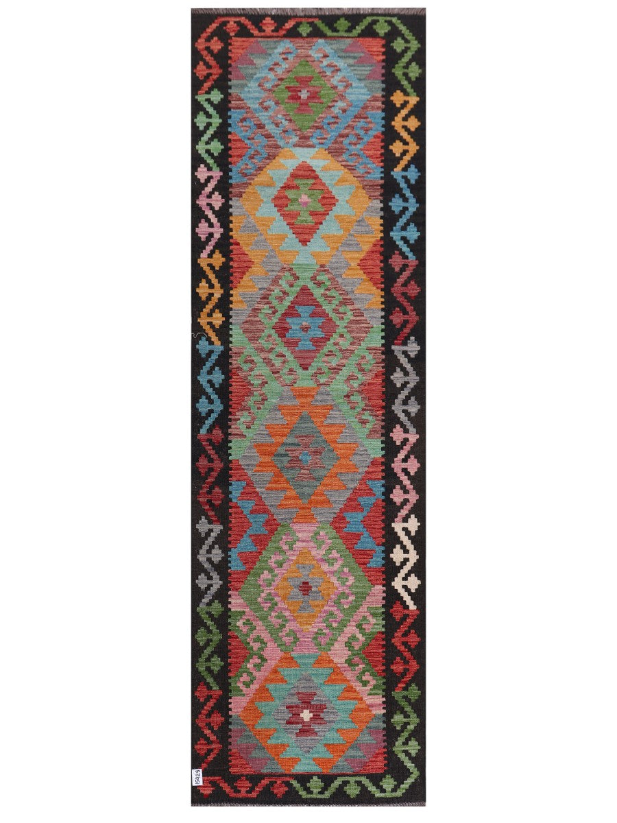 Maimana Afghanistan Kilim Runner - 307 x 92 cm - Handmade