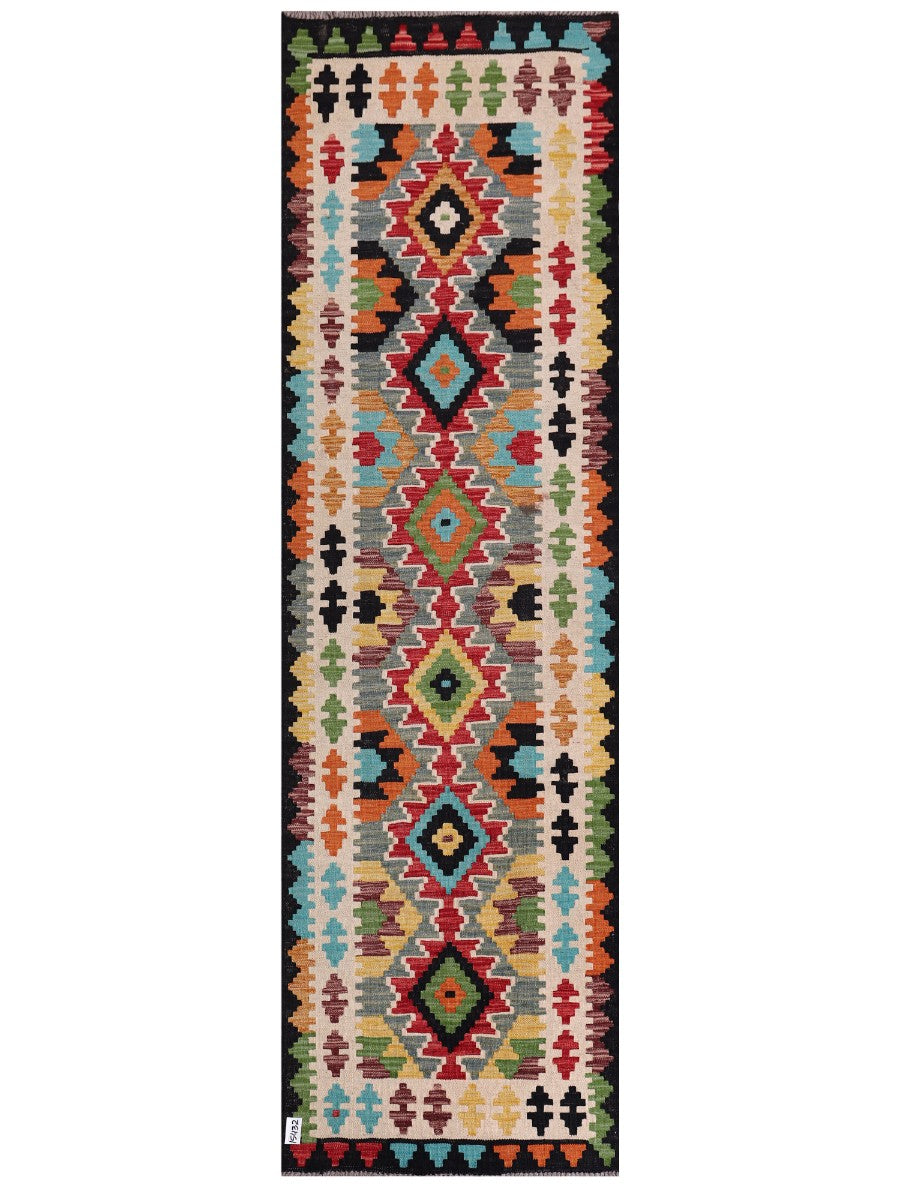 Maimana Afghanistan Kilim Runner - 288 x 85 cm - Handmade