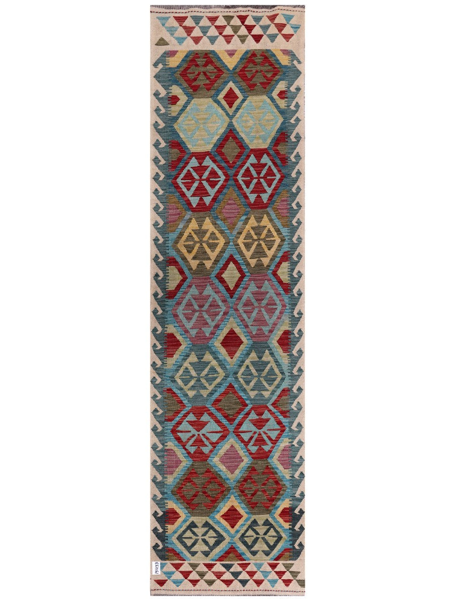 Maimana Afghanistan Kilim Runner - 292 x 78 cm - Handmade