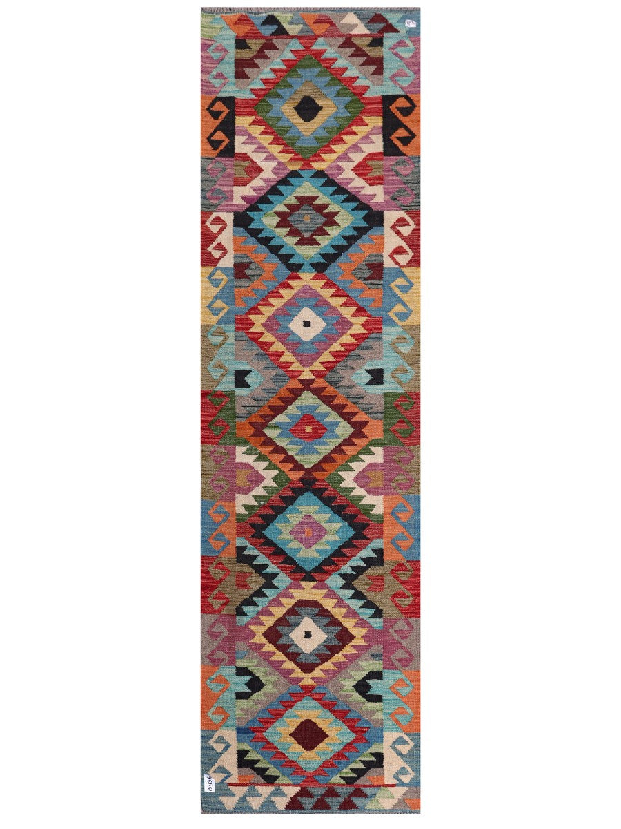 Maimana Afghanistan Kilim Runner - 295 x 82 cm - Handmade