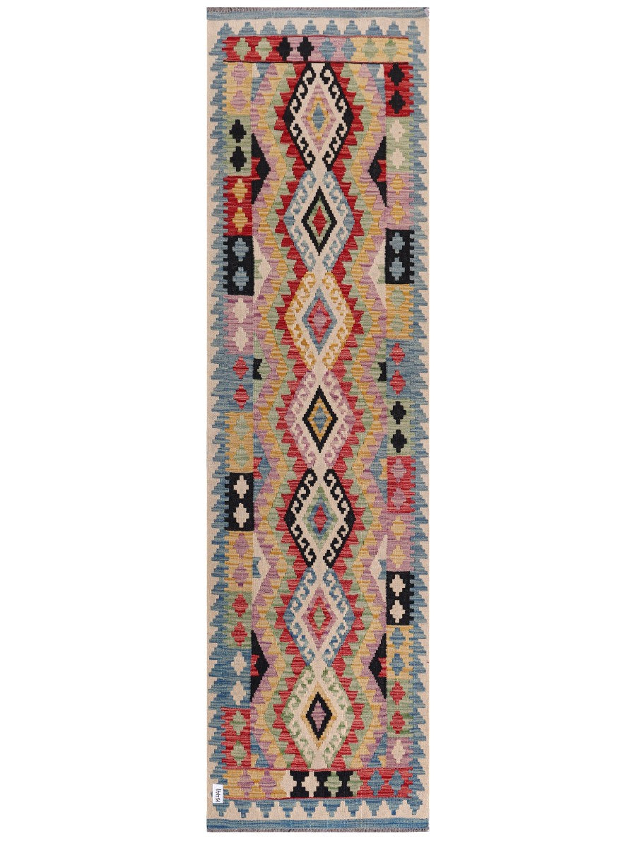 Maimana Afghanistan Kilim Runner - 291 x 80 cm - Handmade