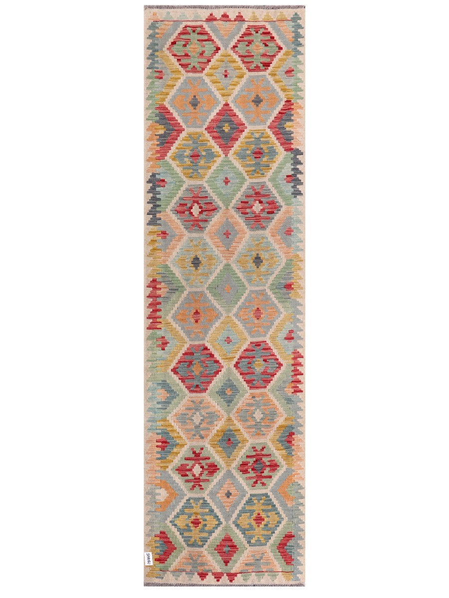 Maimana Afghanistan Kilim Runner - 290 x 82 cm - Handmade
