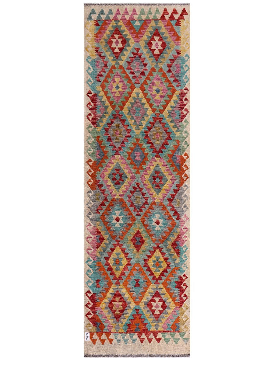 Maimana Afghanistan Kilim Runner - 285 x 87 cm - Handmade