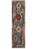 Maimana Afghanistan Kilim Runner - 298 x 84 cm - Handmade