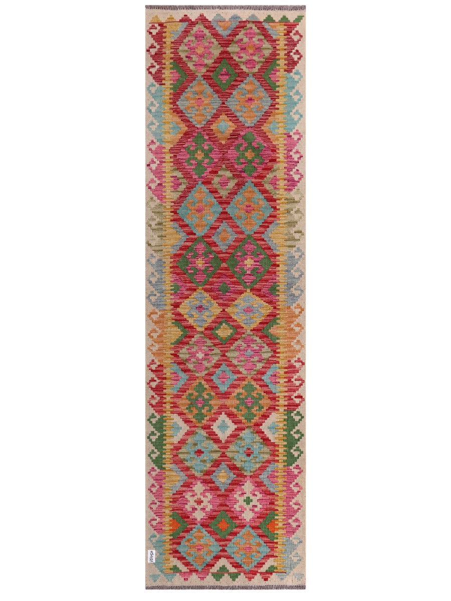 Maimana Afghanistan Kilim Runner - 293 x 82 cm - Handmade