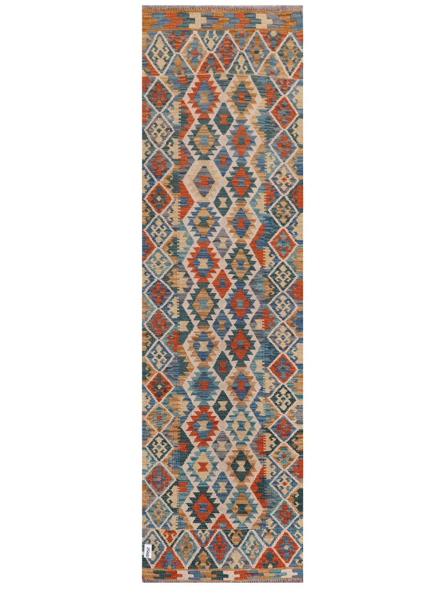Maimana Afghanistan Kilim Runner - 299 x 85 cm - Handmade