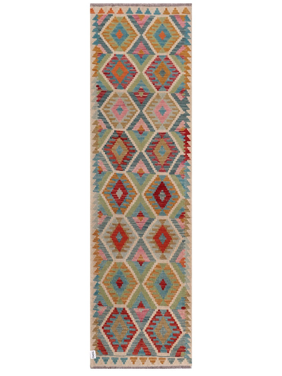 Maimana Afghanistan Kilim Runner - 289 x 82 cm - Handmade