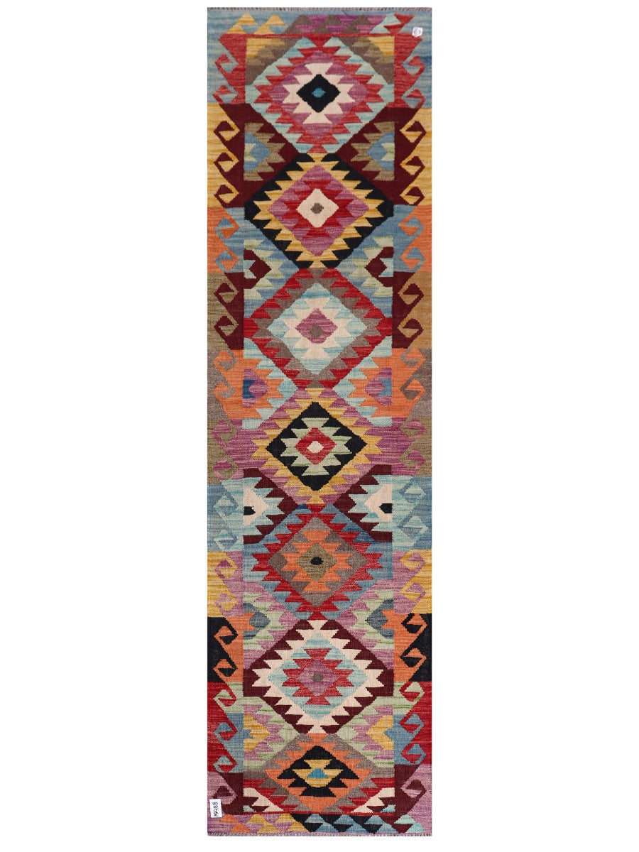 Maimana Afghanistan Kilim Runner - 290 x 80 cm - Handmade