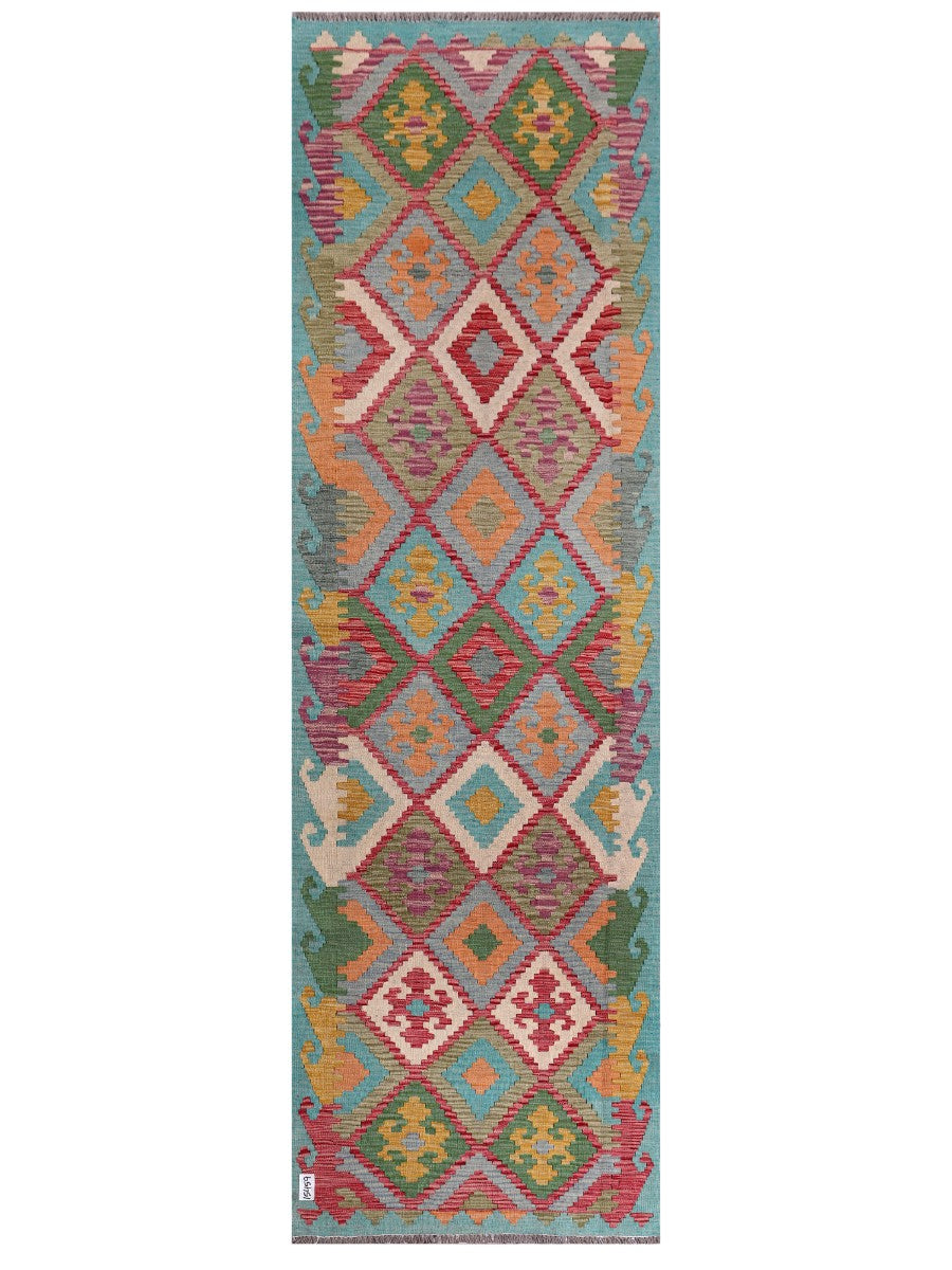 Maimana Afghanistan Kilim Runner - 302 x 92 cm - Handmade