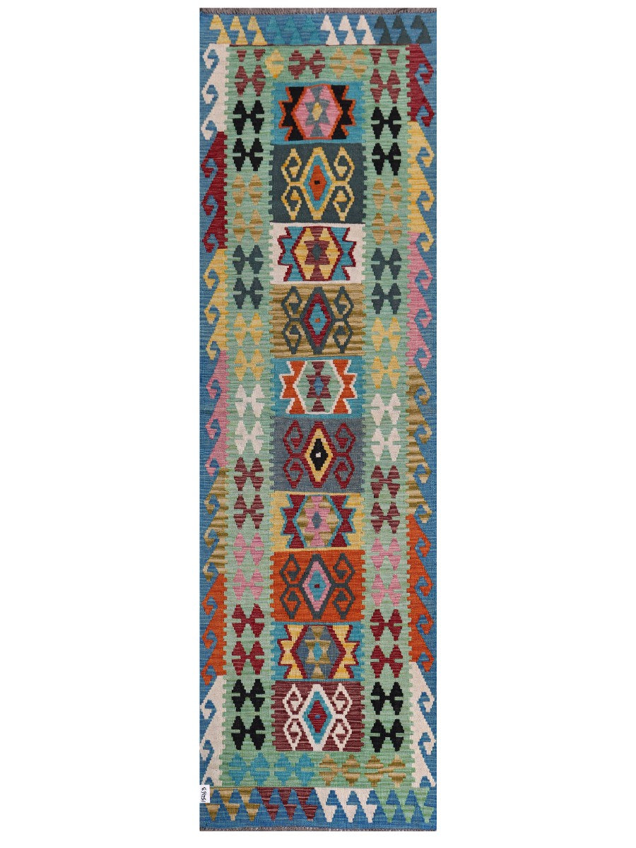 Maimana Afghanistan Kilim Runner - 304 x 89 cm - Handmade