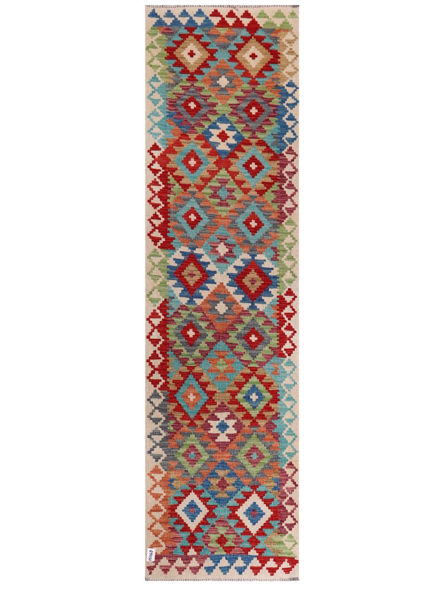 Maimana Afghanistan Kilim Runner - 290 x 79 cm - Handmade